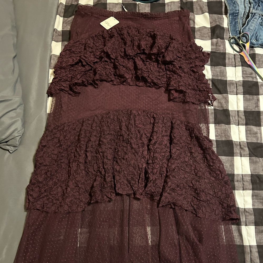 Free People Layered Lace Skirt